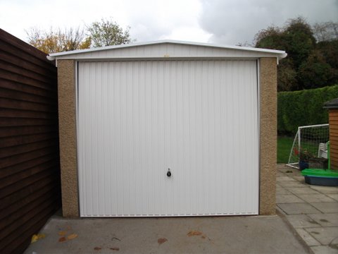 Fairford Concrete Garage Up and Over door front view