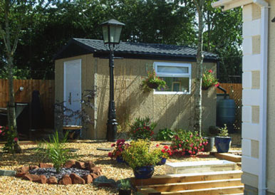 Norton concrete shed in garden