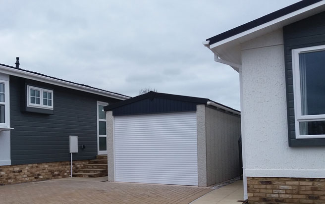 Cheltenham concrete garages in polar Spar